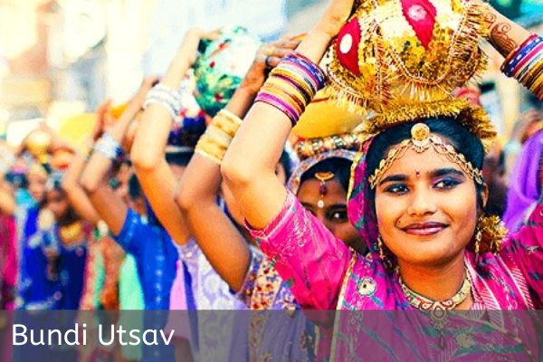 Ladies with Decorated Pot at Bundi Utsav