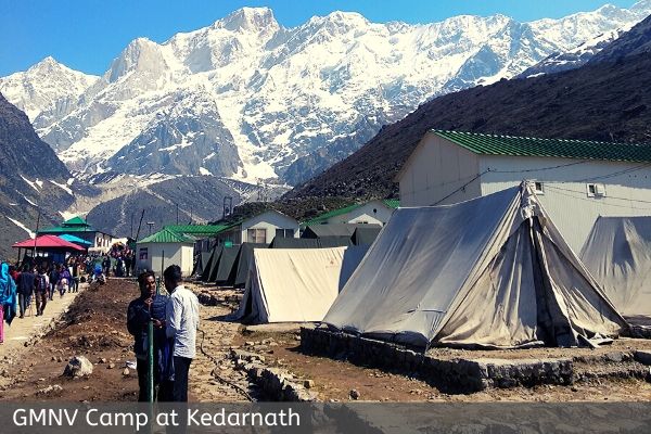 GMNV camp at kedarnath dham